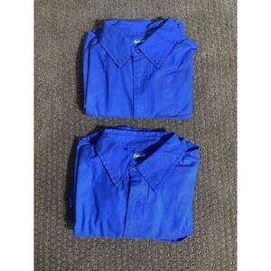 2 Culvers Employee Men's Button Down Short Sleeve Shirts Sz.15
